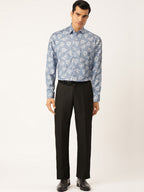 Jainish Blue Men's Cotton Printed Formal Shirt's ( SF 755Sky ) | Grocsy