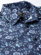 Jainish Blue Men's Cotton Printed Formal Shirt's ( SF 756Blue ) | Grocsy