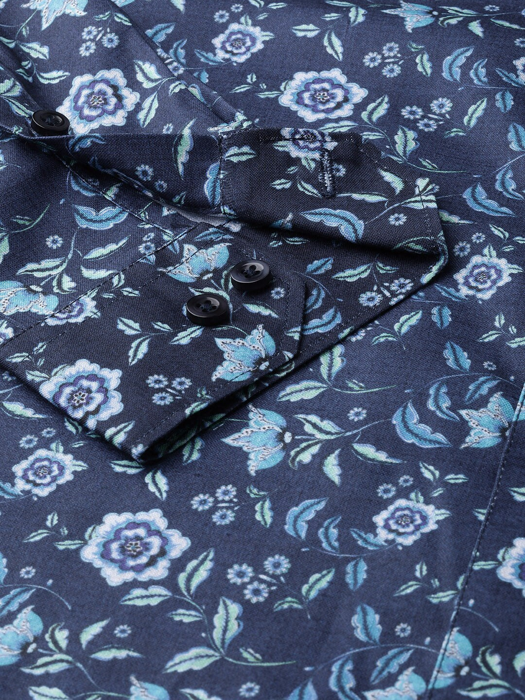 Jainish Blue Men's Cotton Printed Formal Shirt's ( SF 756Blue ) | Grocsy