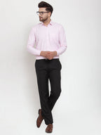 Jainish Pink Men's Cotton Checked Formal Shirt's ( SF 758Pink ) | Grocsy