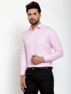 Jainish Pink Men's Cotton Striped Formal Shirt's ( SF 759Pink ) | Grocsy