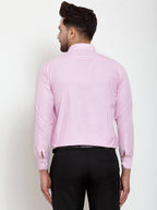 Jainish Pink Men's Cotton Striped Formal Shirt's ( SF 759Pink ) | Grocsy