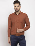 Jainish Brown Men's Cotton Polka Dots Formal Shirt's ( SF 761Brown ) | Grocsy