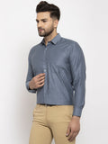 Jainish Grey Men's Cotton Polka Dots Formal Shirt's ( SF 761Grey ) | Grocsy