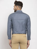 Jainish Grey Men's Cotton Polka Dots Formal Shirt's ( SF 761Grey ) | Grocsy