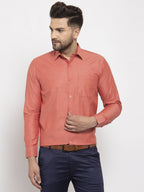 Jainish Orange Men's Cotton Polka Dots Formal Shirt's ( SF 761Keshar ) | Grocsy
