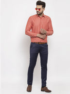 Jainish Orange Men's Cotton Polka Dots Formal Shirt's ( SF 761Keshar ) | Grocsy