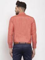 Jainish Orange Men's Cotton Polka Dots Formal Shirt's ( SF 761Keshar ) | Grocsy