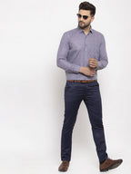 Jainish Grey Men's Dobby Solid Formal Shirts ( SF 762Grey ) | Grocsy