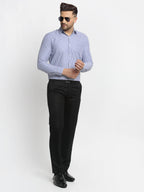 Jainish Blue Men's Cotton Checked Formal Shirt's ( SF 765Blue ) | Grocsy