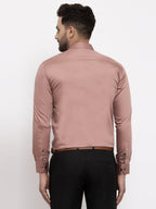Jainish Brown Men's Cotton Solid Formal Shirt's ( SF 768Brown ) | Grocsy