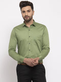Jainish Olive Men's Cotton Solid Formal Shirt's ( SF 768Olive ) | Grocsy