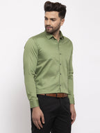 Jainish Olive Men's Cotton Solid Formal Shirt's ( SF 768Olive ) | Grocsy