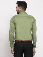 Jainish Olive Men's Cotton Solid Formal Shirt's ( SF 768Olive ) | Grocsy