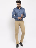 Jainish Navy Men's Cotton Solid Formal Shirt's ( SF 768Teal ) | Grocsy