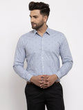 Jainish Grey Men's Cotton Striped Formal Shirt's ( SF 769Light-Grey ) | Grocsy