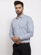 Jainish Grey Men's Cotton Striped Formal Shirt's ( SF 769Light-Grey ) | Grocsy