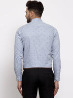 Jainish Grey Men's Cotton Striped Formal Shirt's ( SF 769Light-Grey ) | Grocsy