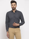 Jainish Black Men's Cotton Printed Formal Shirt's ( SF 772Black ) | Grocsy