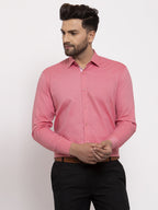 Jainish Red Men's Cotton Printed Formal Shirt's ( SF 774Coral ) | Grocsy