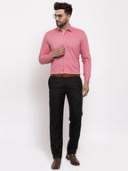 Jainish Red Men's Cotton Printed Formal Shirt's ( SF 774Coral ) | Grocsy