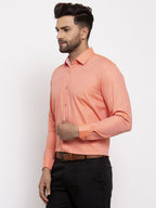 Jainish Peach Men's Cotton Printed Formal Shirt's ( SF 774Peach ) | Grocsy