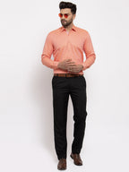 Jainish Peach Men's Cotton Printed Formal Shirt's ( SF 774Peach ) | Grocsy