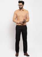 Jainish Brown Men's Cotton Printed Formal Shirt's ( SF 774Rust ) | Grocsy