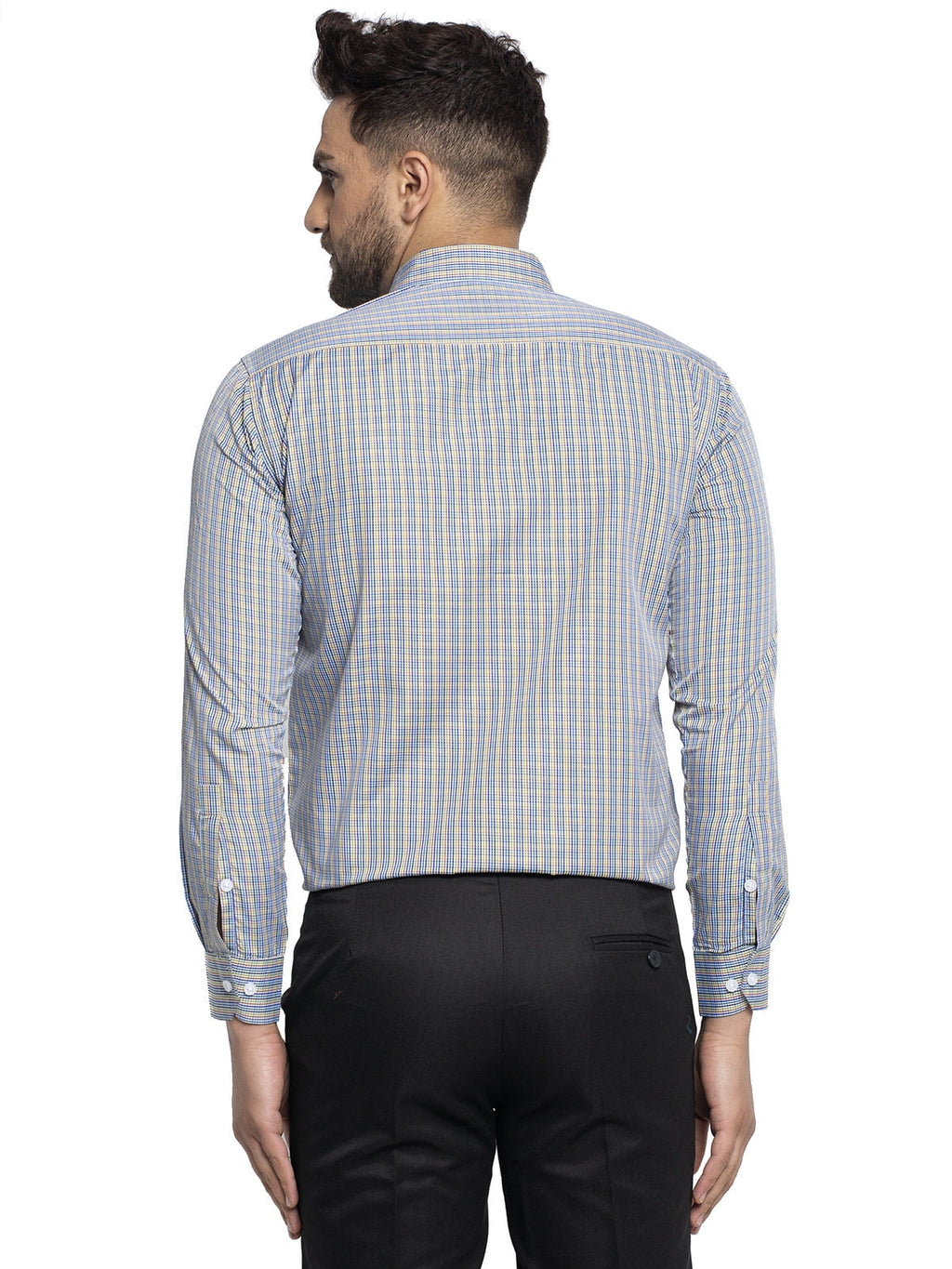 Jainish Green Men's Cotton Checked Formal Shirt's ( SF 776Green ) | Grocsy