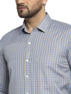 Jainish Green Men's Cotton Checked Formal Shirt's ( SF 776Green ) | Grocsy