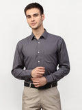 Jainish Grey Men's Solid Formal Shirts ( SF 777Grey ) | Grocsy
