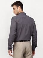 Jainish Grey Men's Solid Formal Shirts ( SF 777Grey ) | Grocsy