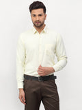 Jainish Yellow Men's Solid Formal Shirts ( SF 777Lemon ) | Grocsy
