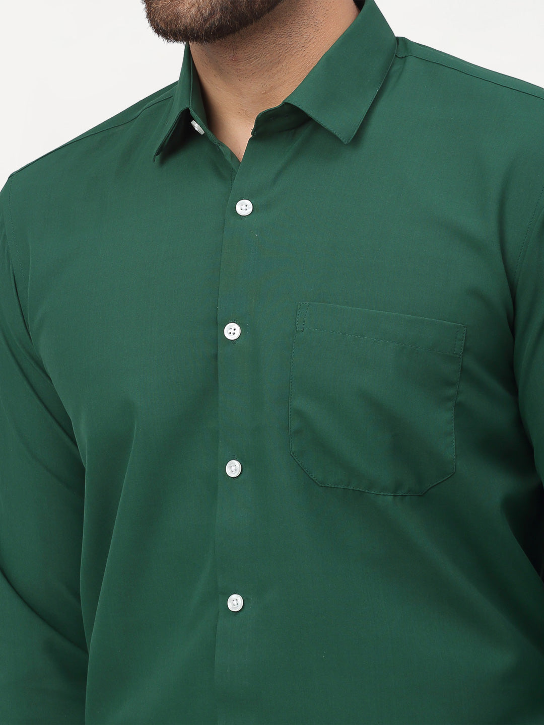 Jainish Olive Men's Solid Formal Shirts ( SF 777Olive ) | Grocsy