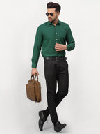 Jainish Olive Men's Solid Formal Shirts ( SF 777Olive ) | Grocsy
