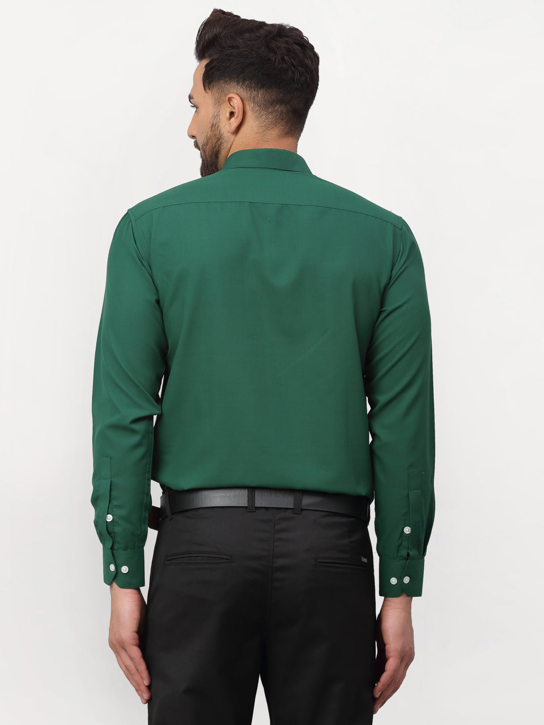 Jainish Olive Men's Solid Formal Shirts ( SF 777Olive ) | Grocsy