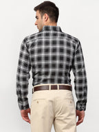Jainish Black Men's Checked Formal Shirts ( SF 779Black ) | Grocsy