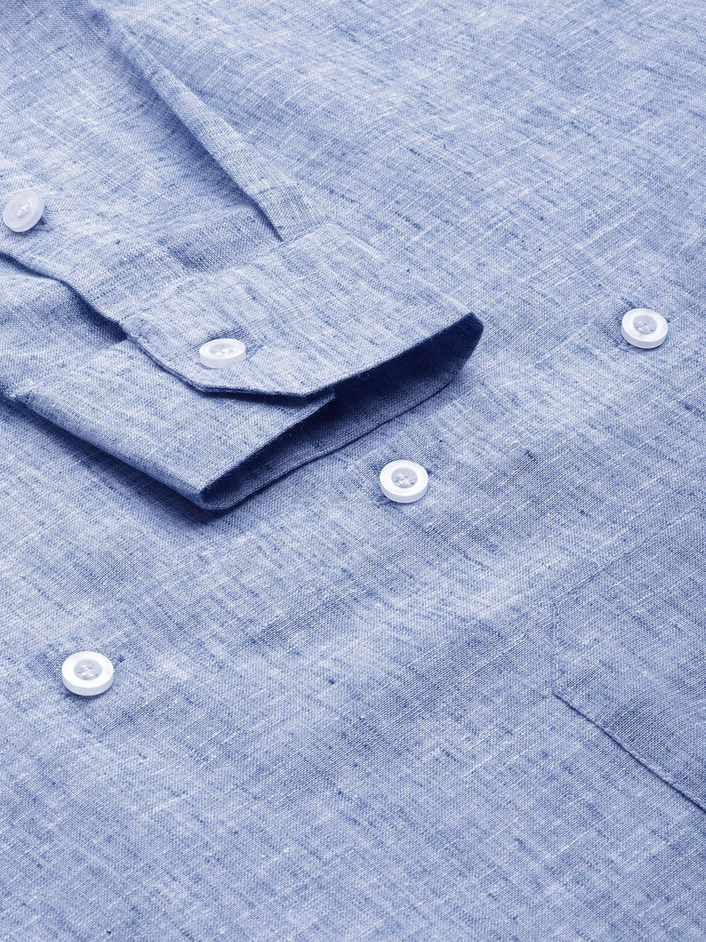 Jainish Blue Men's Solid Cotton Formal Shirt ( SF 782Blue ) | Grocsy