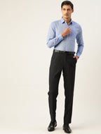 Jainish Blue Men's Solid Cotton Formal Shirt ( SF 782Blue ) | Grocsy