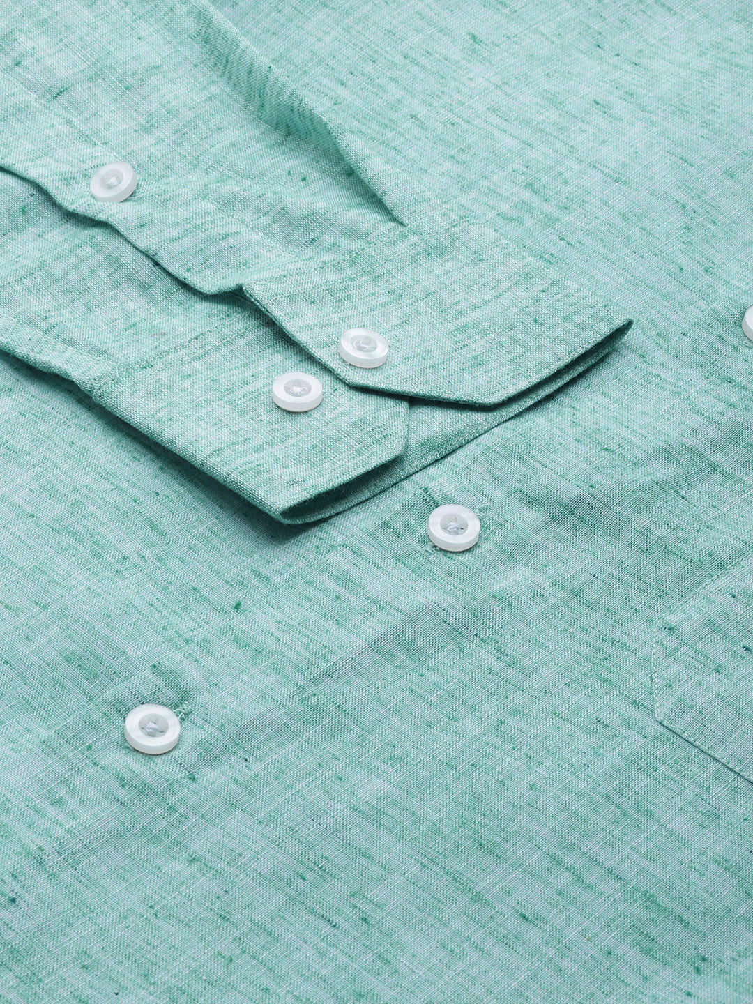 Jainish Green Men's Solid Cotton Formal Shirt ( SF 782Green ) | Grocsy