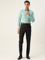 Jainish Green Men's Solid Cotton Formal Shirt ( SF 782Green ) | Grocsy