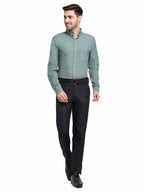 Jainish Green Men's Button Down Collar Cotton Formal Shirt ( SF 785Green ) | Grocsy