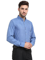 Jainish Blue Men's Button Down Collar Cotton Formal Shirt ( SF 785Light-Blue ) | Grocsy
