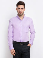 Jainish Purple Men's Button Down Collar Cotton Formal Shirt ( SF 785Light-Purple ) | Grocsy