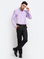 Jainish Purple Men's Button Down Collar Cotton Formal Shirt ( SF 785Light-Purple ) | Grocsy