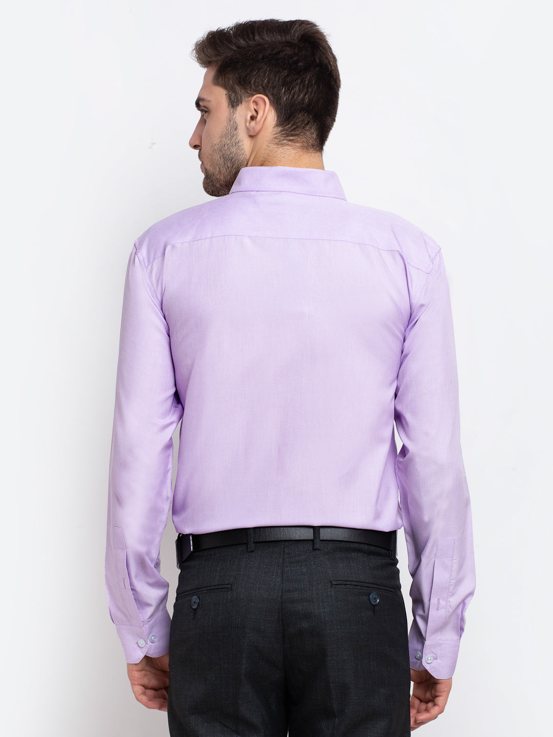 Jainish Purple Men's Button Down Collar Cotton Formal Shirt ( SF 785Light-Purple ) | Grocsy