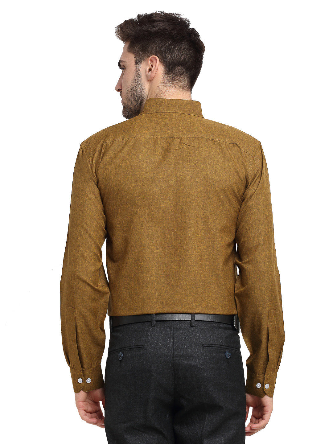 Jainish Olive Men's Button Down Collar Cotton Formal Shirt ( SF 785Olive ) | Grocsy