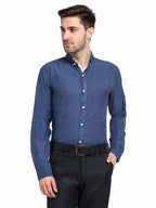 Jainish Teal Men's Button Down Collar Cotton Formal Shirt ( SF 785Teal ) | Grocsy