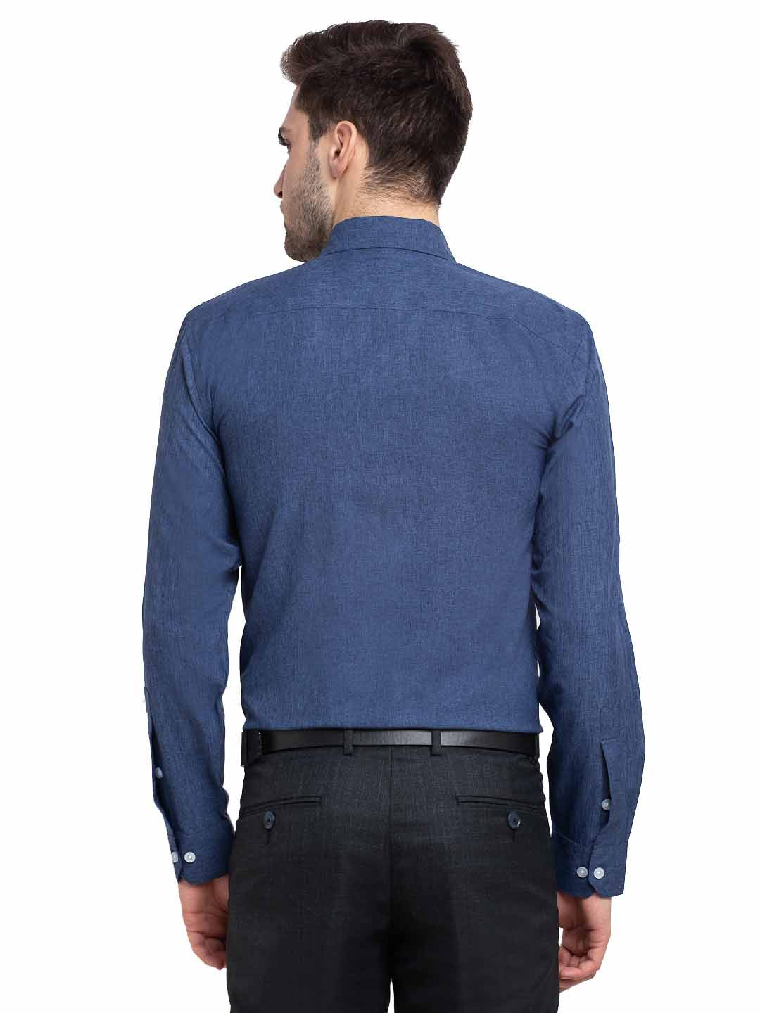 Jainish Teal Men's Button Down Collar Cotton Formal Shirt ( SF 785Teal ) | Grocsy