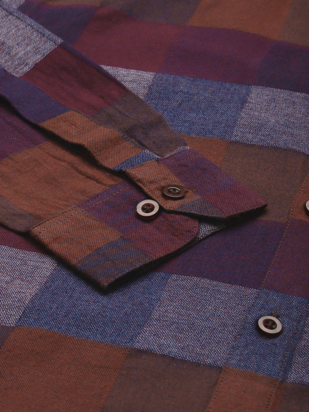 Jainish Brown Men's Formal Cotton Checked Shirt ( SF 787Brown ) | Grocsy